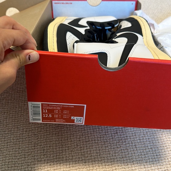 Nike Terminator High Prm Sneakers in Phantom, Black, Pale Vanilla, & Sail - Picture 8 of 8